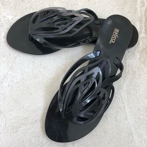 Black Melissa Flip Flops
